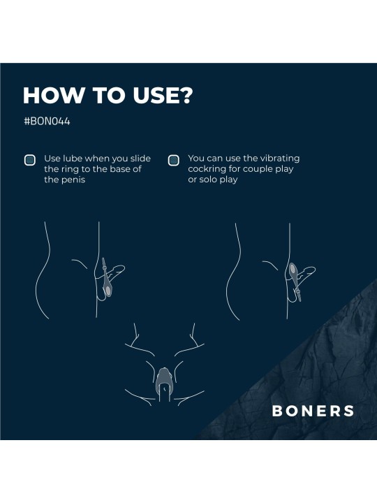 Boners Adjustable Cockring - Blue