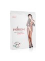 Zwarte netstof catsuit met open kruis