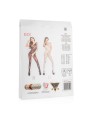Open kruis catsuit van zwart netstof