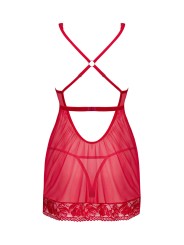Lacelove Sexy Babydoll en String - Rood