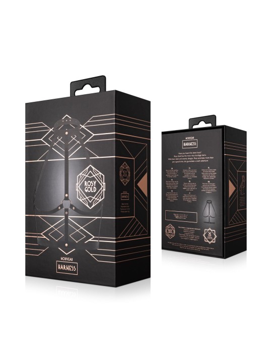 Rosy Gold - Bondage Harnas - Zwart