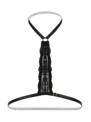Christine - Strappy Harness Bralette Evening Kiss -zwart