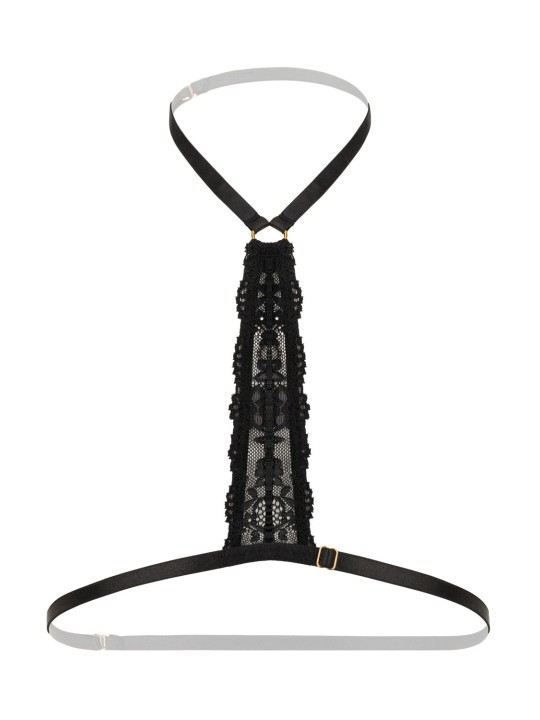 Christine - Strappy Harness Bralette Evening Kiss -zwart