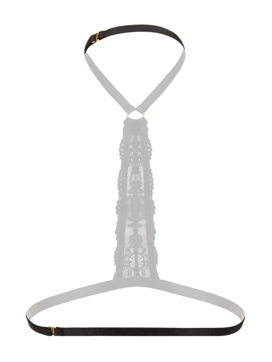 Christine - Strappy Harness Bralette Evening Kiss -zwart