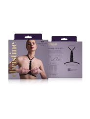 Christine - Strappy Harness Bralette Evening Kiss -zwart