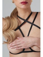 Christine - Strappy Harness Bralette Fia - black