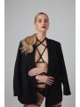 Christine - Strappy Harness Bralette Fia - black