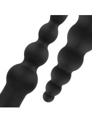 Anal Plug Set With Bullet Vibrator - Black