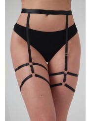 Christine - Strappy Garterbelt Blushing - Black