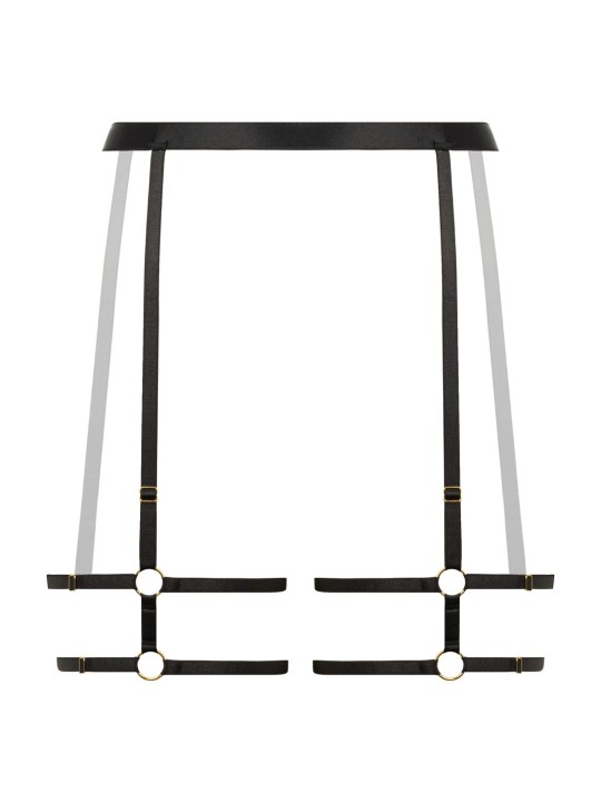 Christine - Strappy Garterbelt Blushing - Black