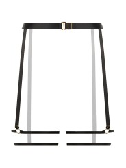 Christine - Strappy Garterbelt Blushing - Black