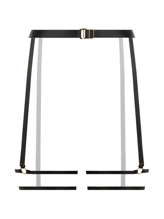 Christine - Strappy Garterbelt Blushing - Black