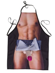 Keukenschort - Mannelijk lichaam met verrassende penis