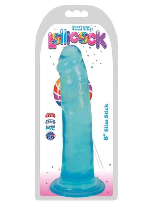 Lollicock - Dildo Slim Stick -  Berry Ice - 20.3 cm