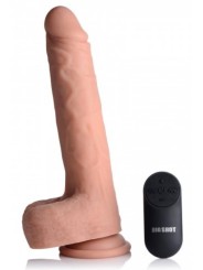 Vibrating & Thrusting XL Dildo with Suction Cup and Balls
