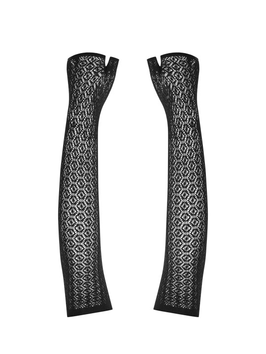 Obsessive - A772 Lace Gloves - Black