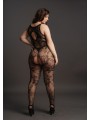Curvy Catsuit in lace look black