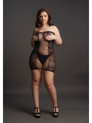 Strapless jurkje Curvy - zwart