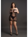 Strapless jurkje Curvy - zwart