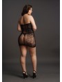 Strapless jurkje Curvy - zwart