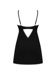 Obsessive - Rosenty Babydoll & String - Zwart/Paars