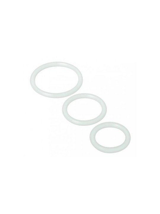 Trinity siliconen cockringen - doorzichtig