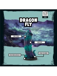 Mythical Mates - Dragonfly Dildo Purple & Green - 22.6 cm