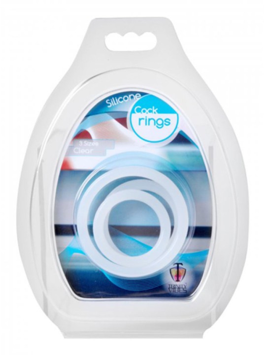 Trinity siliconen cockringen - doorzichtig