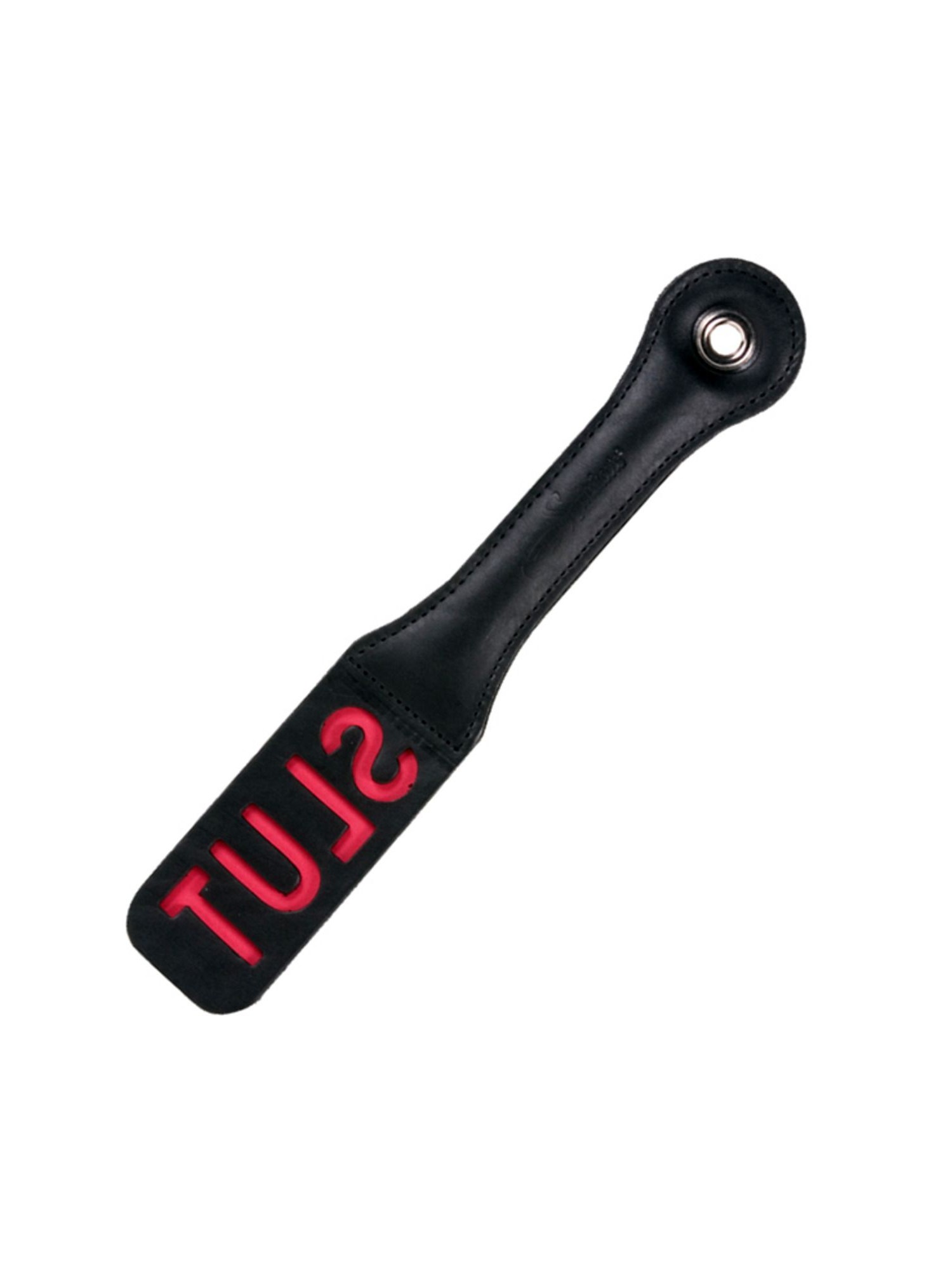 Sportsheets – Leather Impression Paddle – Slut Zwart