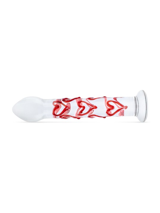 Gildo - Glazen G-spot/Prostaat Dildo Met Hartjes No.30