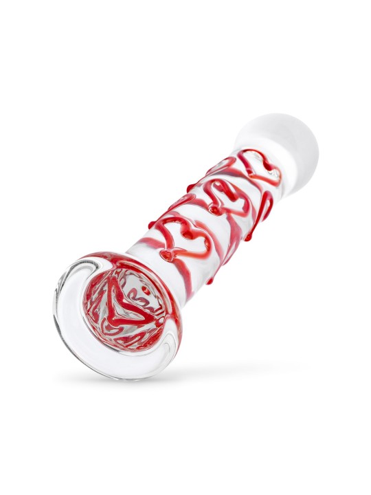 Gildo - Glazen G-spot/Prostaat Dildo Met Hartjes No.30