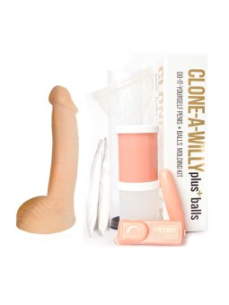 Clone-A-Willy – Vibrerende Dildo Kit met Ballen – Beige