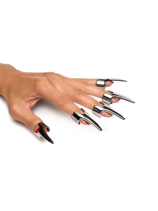 Five-Piece Sensation Claw Rings - Silver