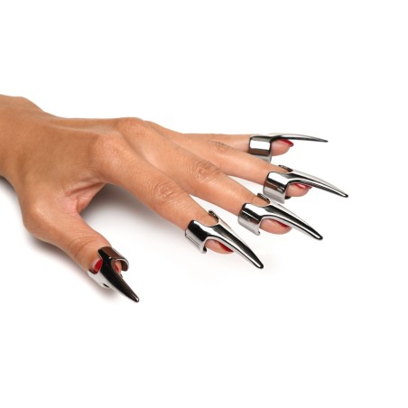 Five-Piece Sensation Claw Rings - Silver