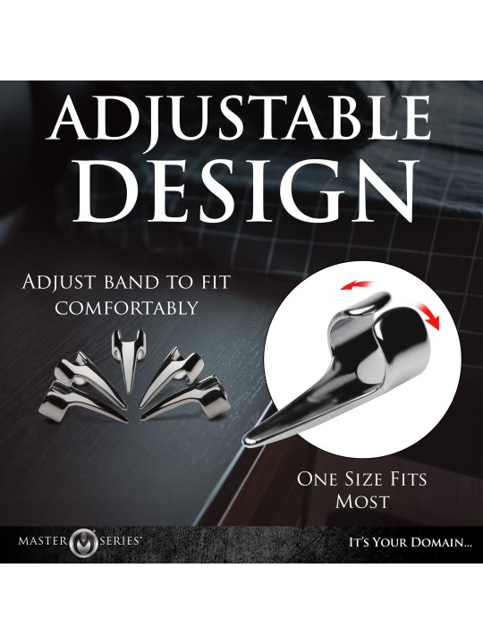 Five-Piece Sensation Claw Rings - Silver