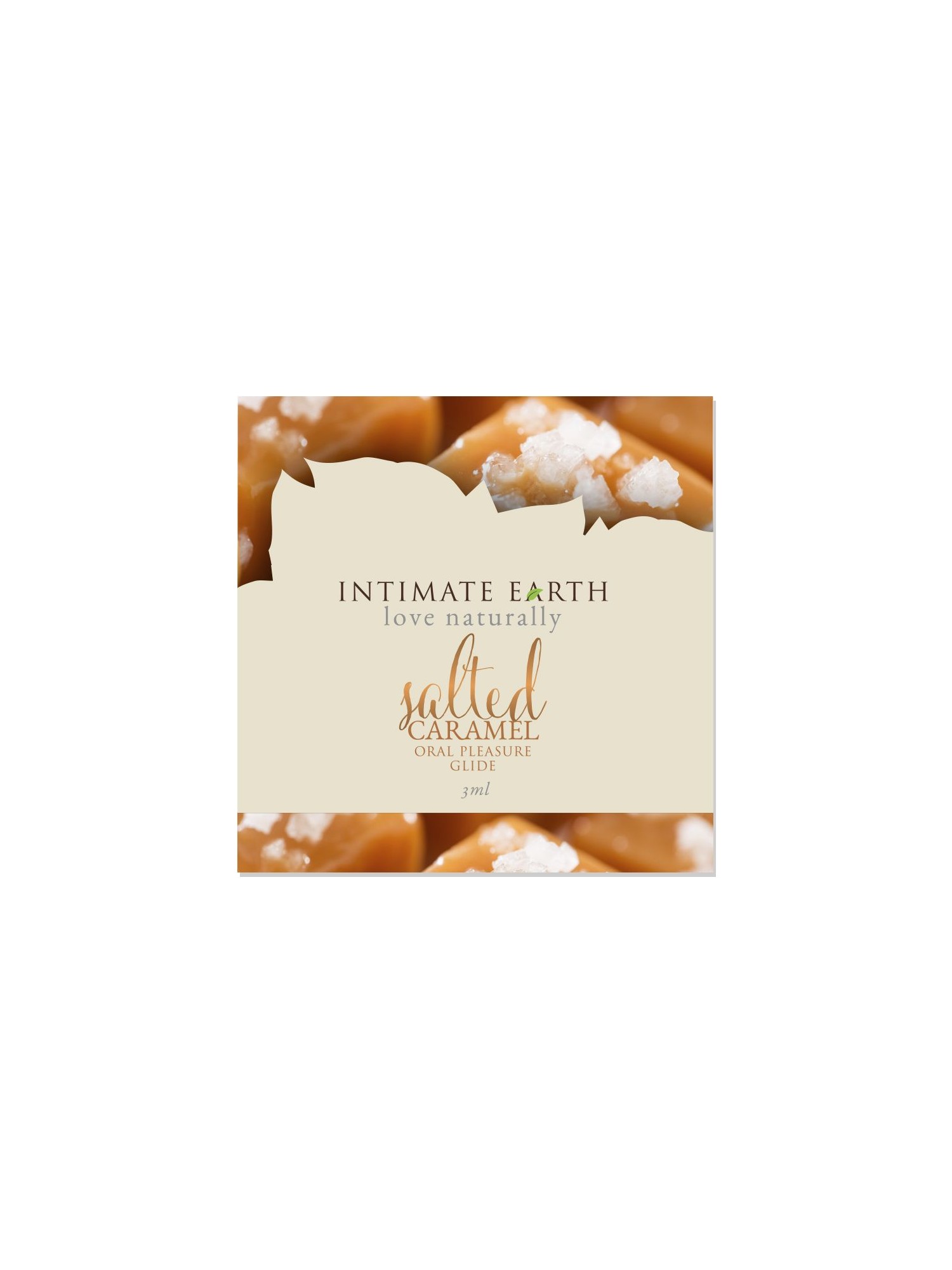 Intimate Earth - Natural Flavors Glide Salted Caramel Foil 3