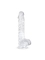 Jelly Dildo met Ballen - 15 cm