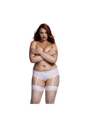Baci Lingerie – ROSE Open Crotch Boyshort Panty – Wit XL