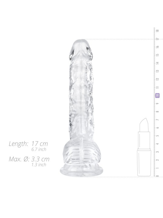 Jelly Dildo met Ballen - 15 cm