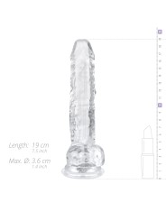 Jelly Dildo met ballen - 17 cm