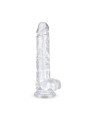 Jelly Dildo met ballen - 19 cm