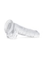 Jelly Dildo met ballen - 19 cm