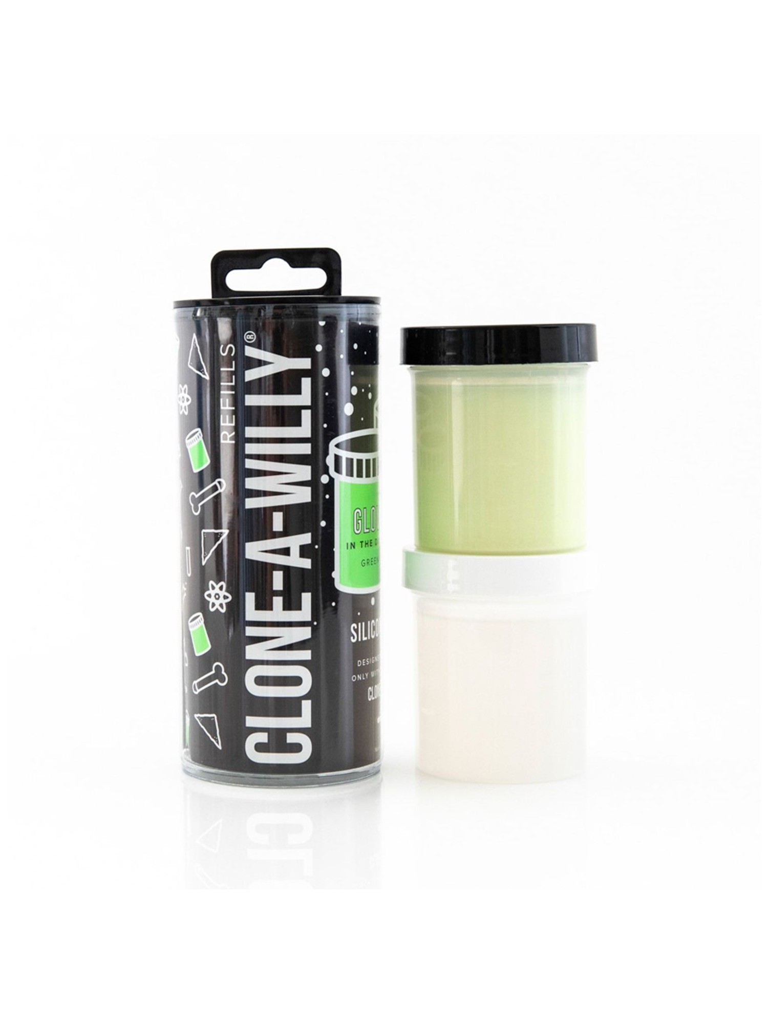 Clone-A-Willy - Silicone Refill - Glow in the Dark Green