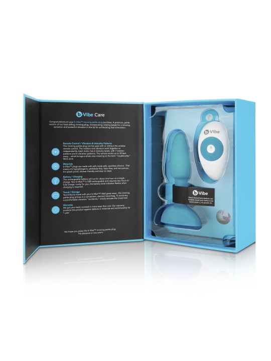 B-Vibe - Rimming Petite Remote Control Plug Blauw