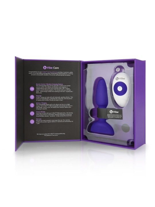 B-Vibe - Rimming Petite Remote Control Plug Purple