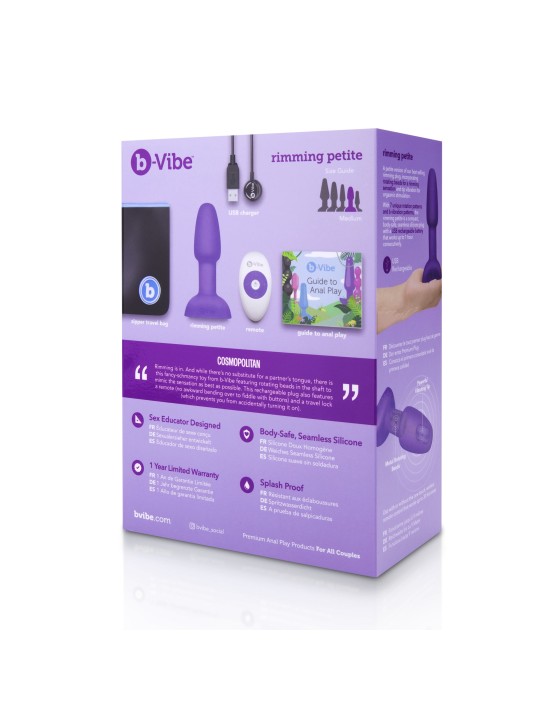 B-Vibe - Rimming Petite Remote Control Plug Purple