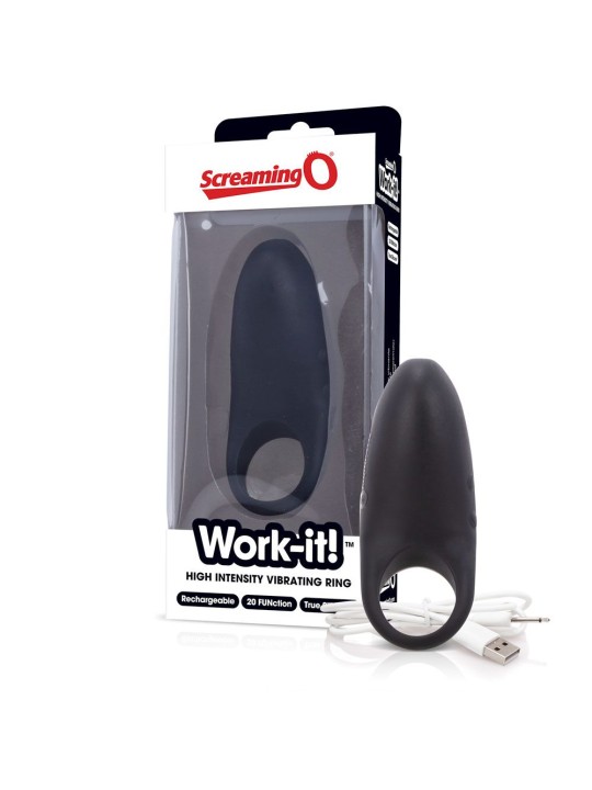 The Screaming O - Work-it! Vibrating Ring Black