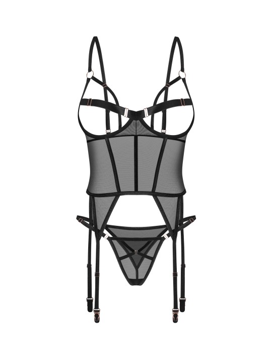 Obsessive - Freedom Euridia Korset en String - Zwart