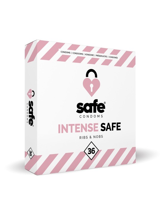 SAFE - Condooms - Ribbels & Noppen - 36 stuks