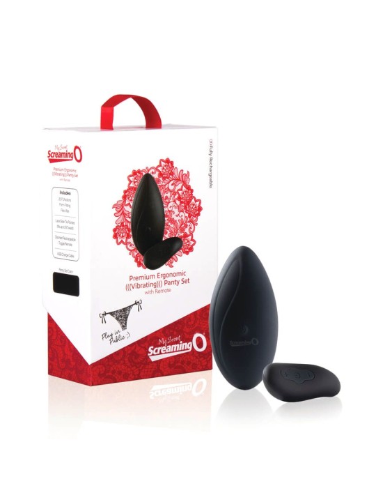 The Screaming O - Premium Ergonomic Remote Panty Set Black